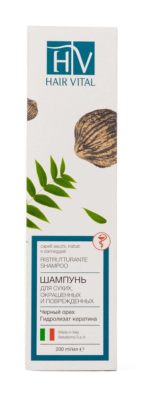 

Hair Vital Шампунь для сухих окрашенных и поврежденных волос 200 мл