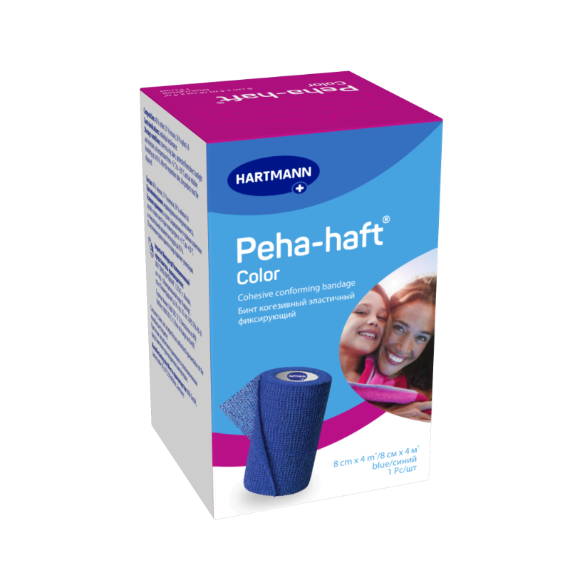 Изображение товара Эластичный самофиксирующийся фиксирующий бинт 8 см х 4 м синий
