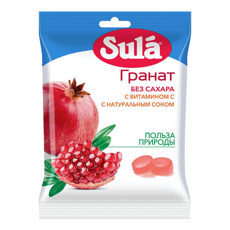 

Зула Леденцы диабетические Гранат 60 г 1 шт