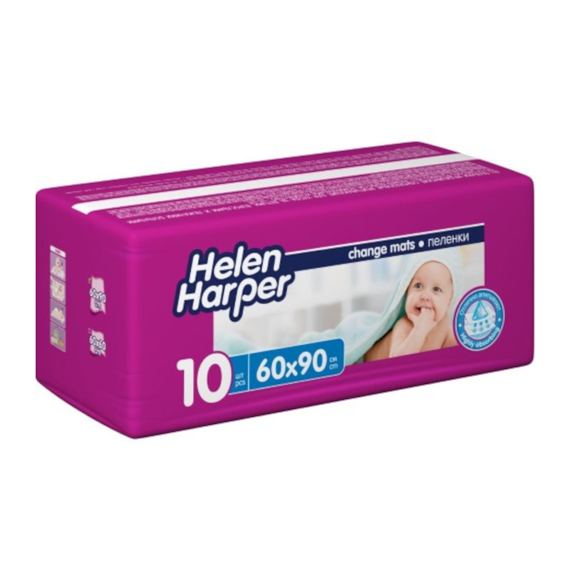 Изображение товара Впитывающие пеленки Helen Harper 60x90 см 10 шт для заботы о малыше