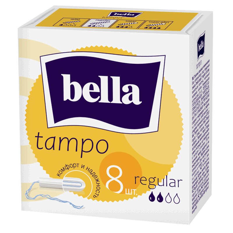 Изображение товара Bella Tampo Regular Тампоны гигиенические без аппликатора 8 шт