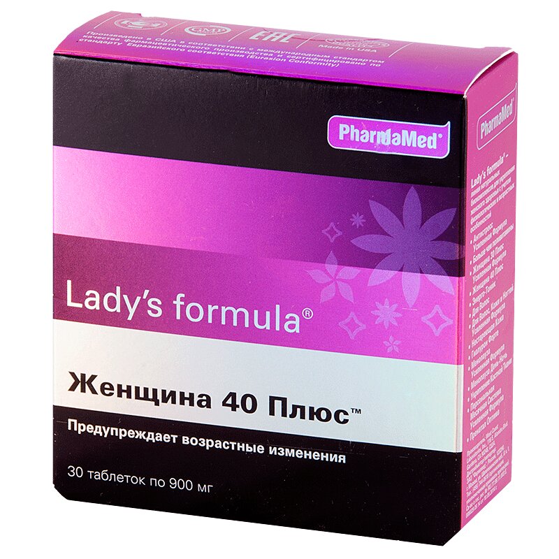 Ледис формула Женщина 40 плюс таблетки 30 шт эксмо поступай как женщина думай как мужчина 16