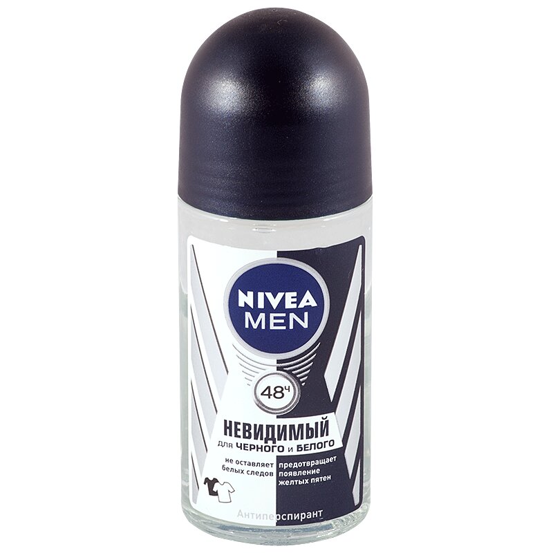 

Nivea Дезодорант шариковый невидимый для черного и белого для мужчин 50 мл