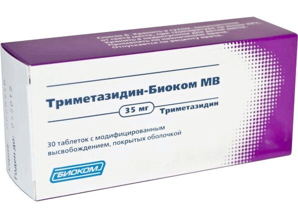 Изображение товара Триметазидин-Биоком МВ 35 мг таблетки с модифицированным высвобождением 30 шт