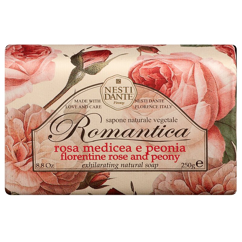 Nesti Dante Романтика Мыло Роза-Пион 250 г nesti dante мыло жидкое флорентийская роза и пион florentine rose