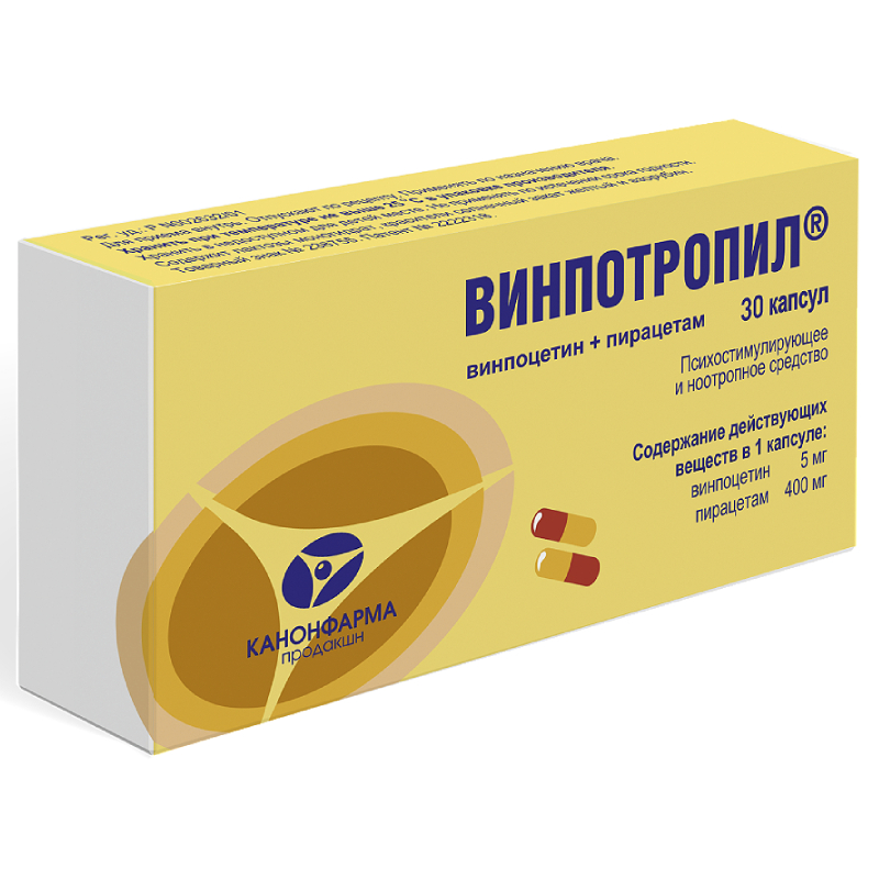 Винпотропил Капсулы 5 Мг+400 Мг 30 Шт Цена, Купить В Москве В.