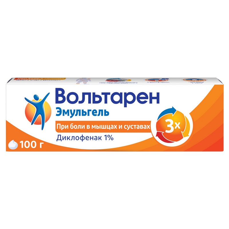 

Вольтарен Эмульгель гель наружн. 1% при боли в суставах туба 100 г