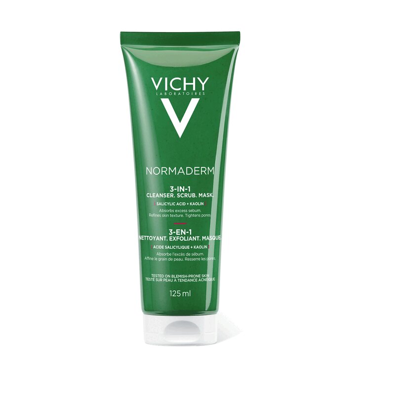 Vichy Нормадерм Триактив Глубокое Очищение гель-скраб-маска 3в1 125 мл маска для поврежденных волос repair mask dewal cosmetics
