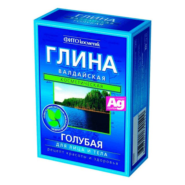 

Глина Валдайская голубая косметическая для лица и тела 100 г