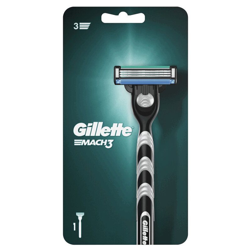 Изображение товара Мужская бритва Gillette Mach3 с острыми лезвиями и микрогребнем для комфортного бритья