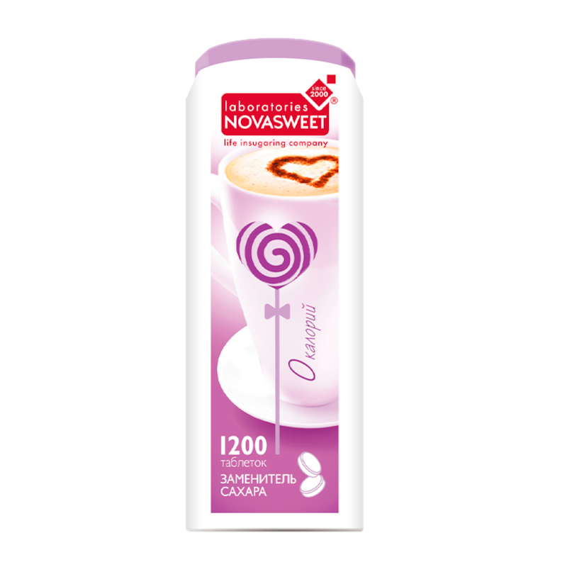 Изображение товара Заменитель сахара таблетки Novasweet 1200 шт для низкокалорийных блюд и напитков