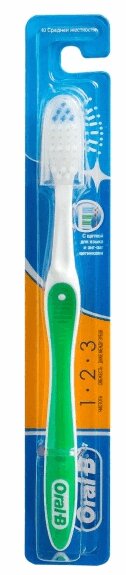 

Зубная щетка Oral-B 40 1-2-3 средняя 1 шт