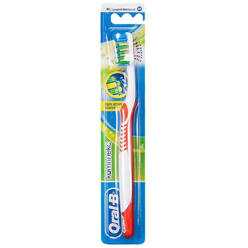 

Зубная щетка Oral-B 40 Комплекс антибактериальная средняя 1 шт