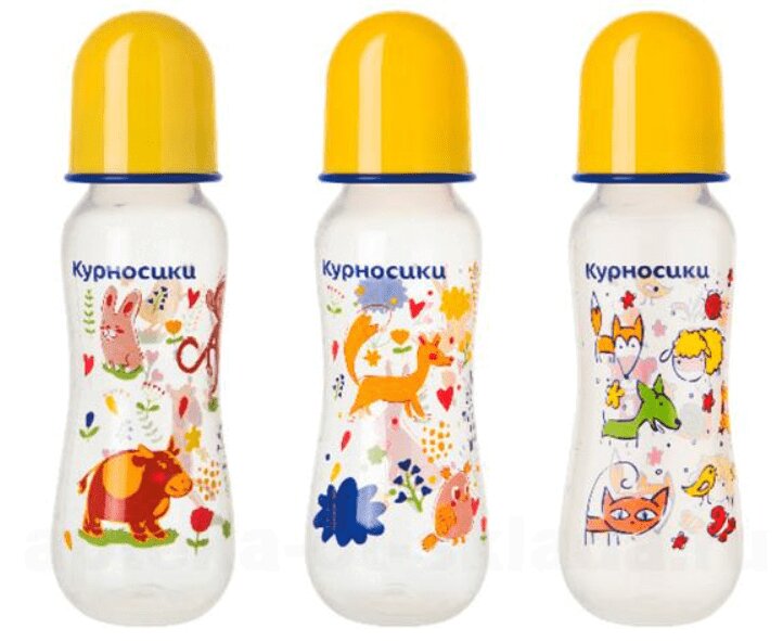 Курносики Бутылочка полипропиленовая с силиконовой соской 240 мл canpol pp easystart colourful animals бутылочка с широким горлышком антиколиковая 3 240 мл