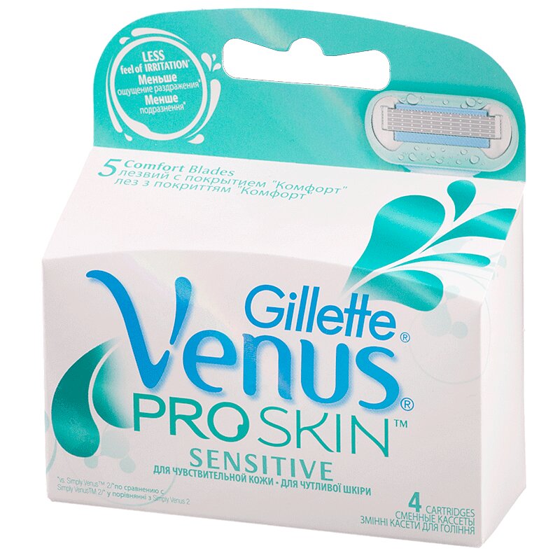 

Gillette Venus Proskin Sensitive Кассеты для бритвенного станка 4 шт