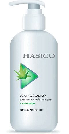Мыло Хасико для интимной гигиены Алоэ Вера 250 мл beauty formulas средство для женской интимной гигиены с дезодорирующем эффектом