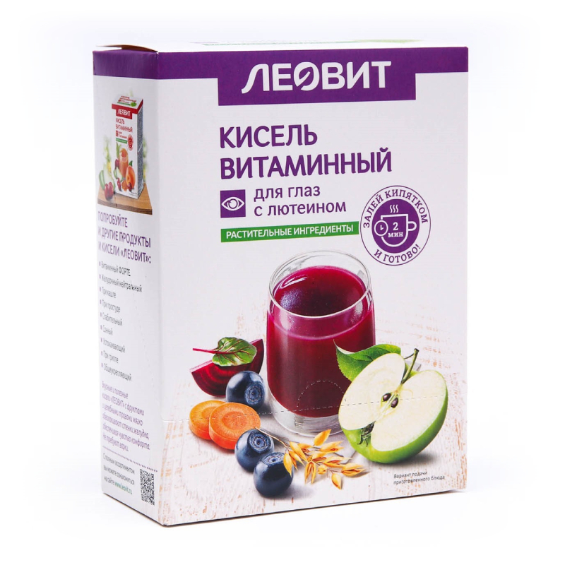 

Леовит Кисель Витаминный для глаз с лютеином 18 г 10 шт
