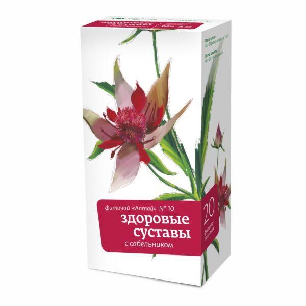 

Фиточай Алтай № 10 Здоровые Суставы Сабельник фильтр-пакеты 20 шт