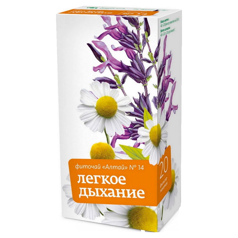 

Фиточай Алтай 14 Легкое Дыхание ф/п 2 г 20 шт