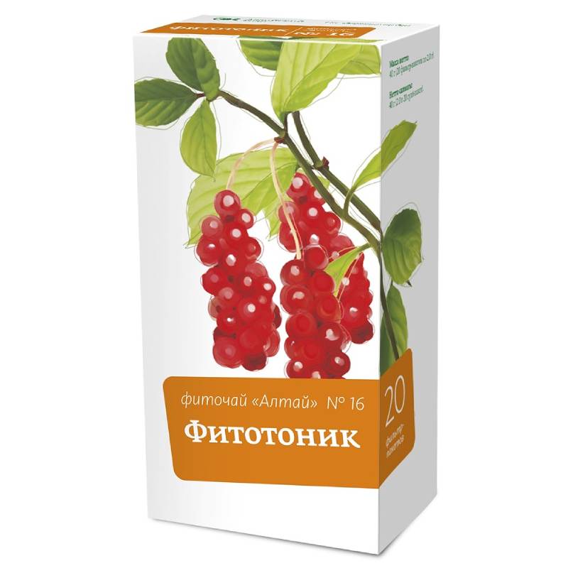

Фиточай Алтай 16 Фитотоник Лимонник ф/п 2 г 20 шт