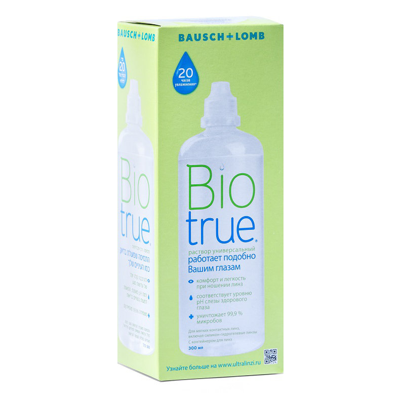 

Biotrue раствор для ухода за контактными линзами 300 мл