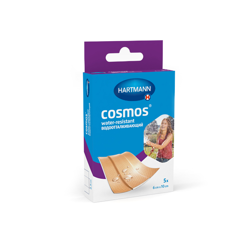 Изображение товара Влагостойкий пластырь Cosmos 60х100 мм, 5 шт для защиты и заживления
