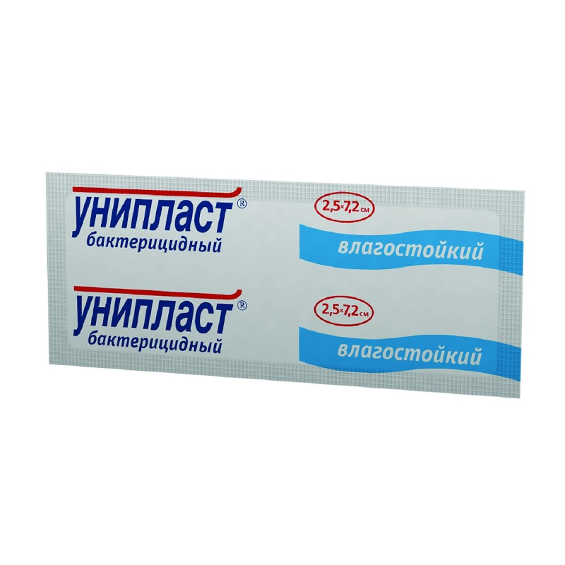 Изображение товара Унипласт Пластырь бактерицидный влагостойкий 2,5 см x 7,2 см 1 шт