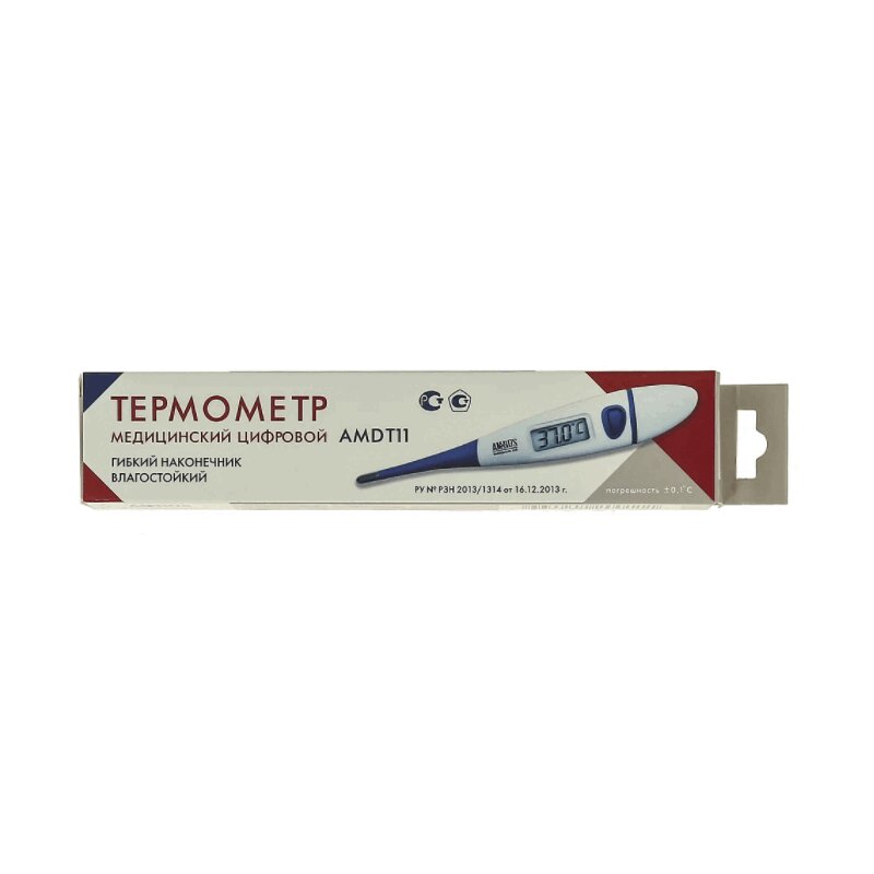 Термометр медиц. цифровой AMDT-11 рама со стеклом сосна 13 х 18 см