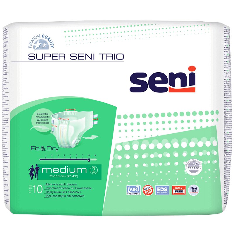 

Подгузники Seni Super Trio Medium 10 шт