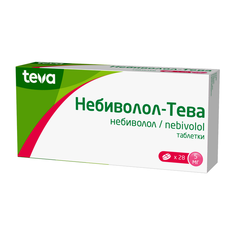 Изображение товара Небиволол-Тева 5 мг таблетки 28 шт для гипертензии и стенокардии