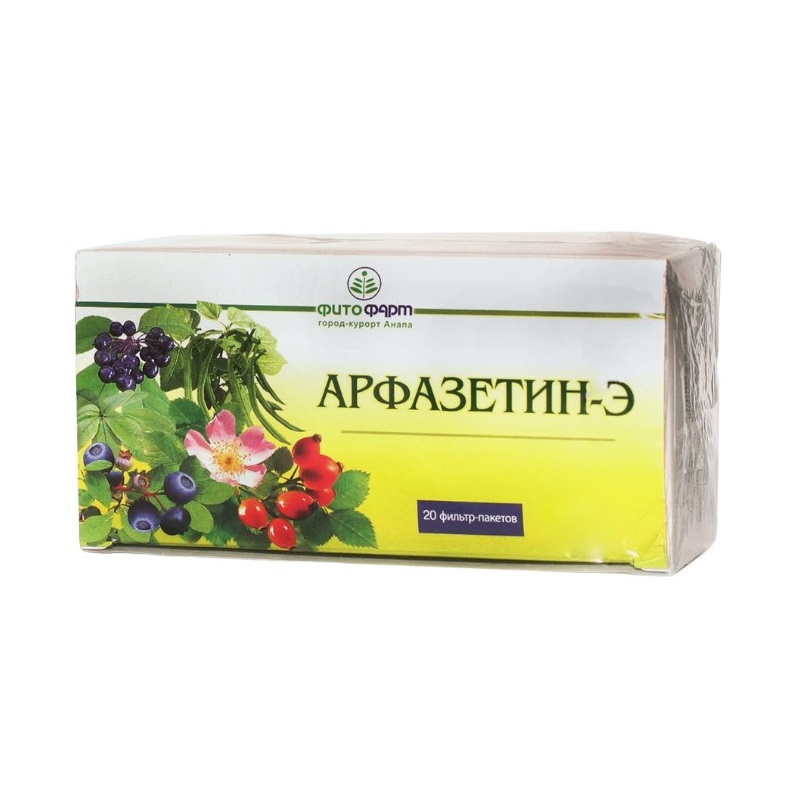 

Арфазетин-Э сбор фильтр-пакеты 2,5 г 20 шт