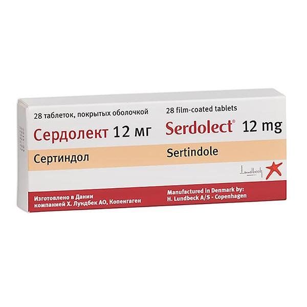 Изображение товара Сертиндол 12 мг таблетки для лечения шизофрении 28 шт