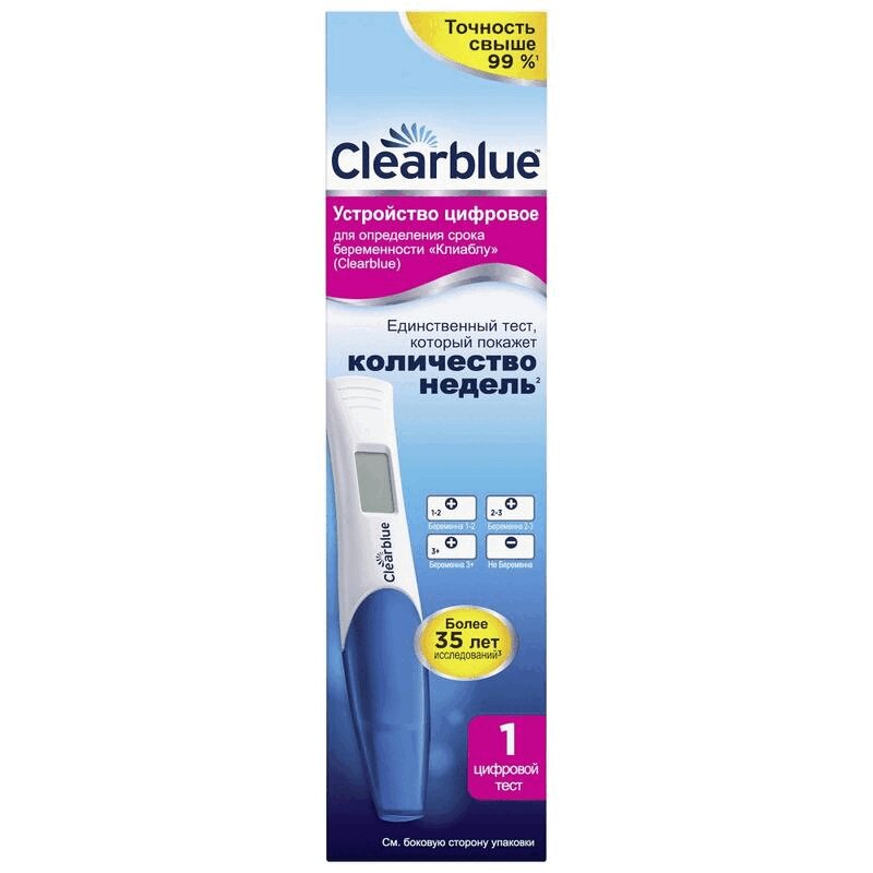 

Clearblue Тест на беременность струйный цифровой с индикатором срока 1 шт