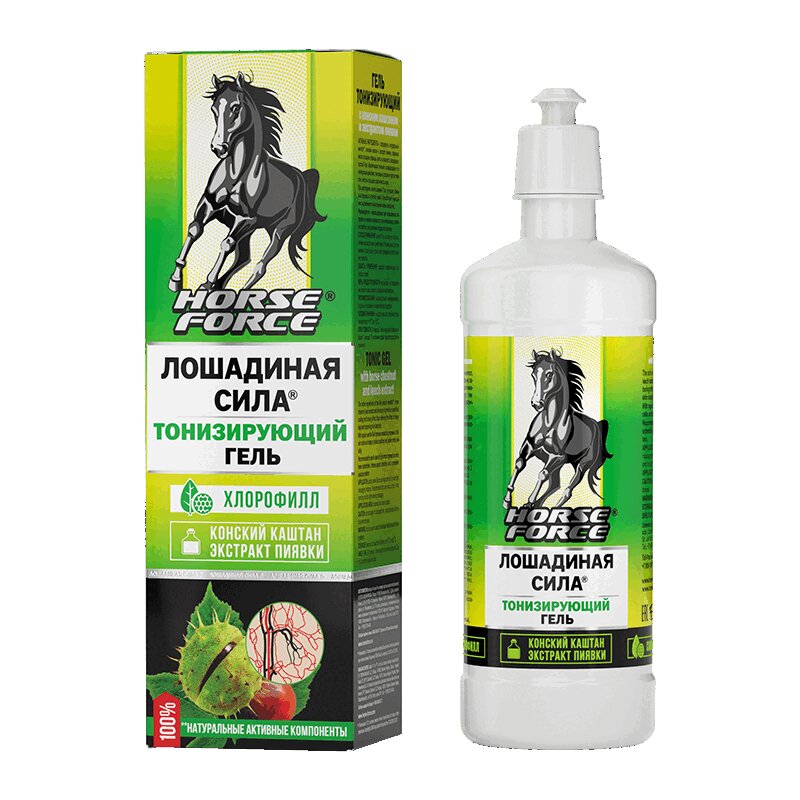 Изображение товара Гель для ног Лошадиная сила с конским каштаном и пиявкой 500 мл