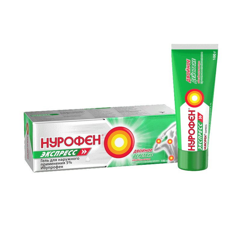 

Нурофен Экспресс 5% гель для наружного применения 100 г