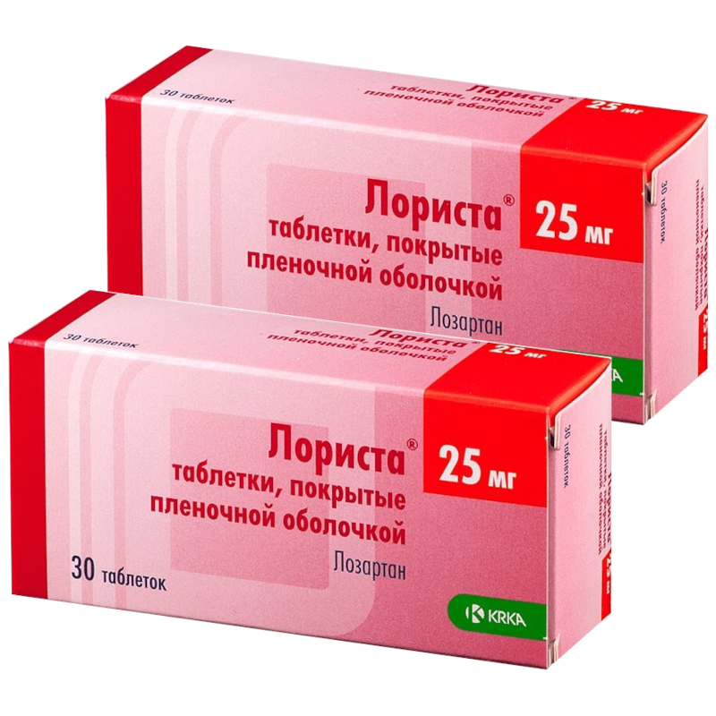 Изображение товара Набор 2Х Лориста 25 мг таблетки 30 шт Изображение товара Набор 2Х Лориста 25 мг таблетки 30 шт