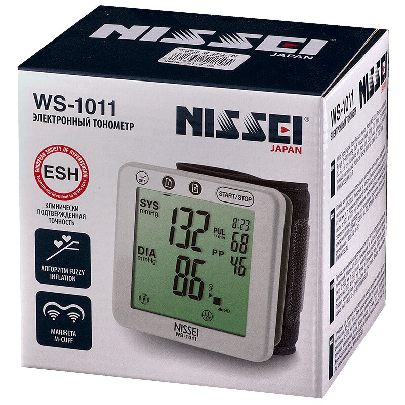 Изображение товара Автоматический тонометр на запястье Nissei WS-1011 с сенсорным управлением