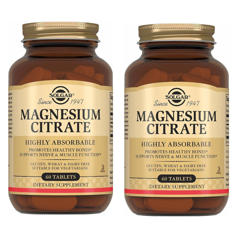 Изображение товара Набор 2X Solgar Цитрат магния таблетки 60 шт - поддержка здоровья и укрепление иммунитета