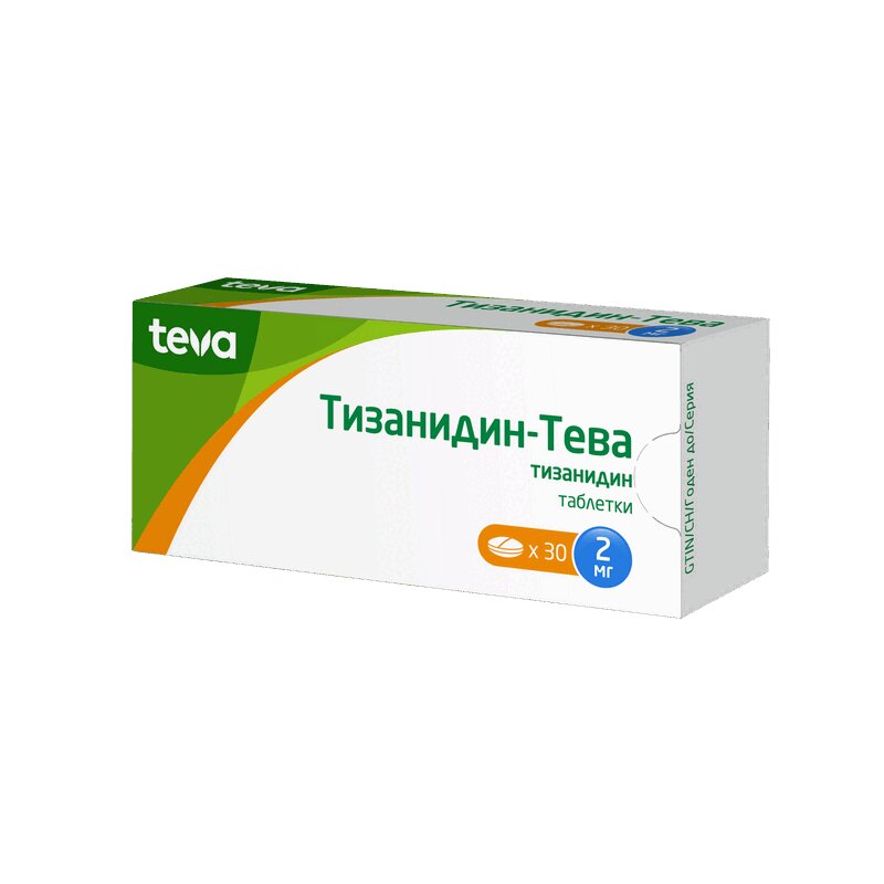 Изображение товара Тизанидин-Тева 2 мг таблетки 30 шт