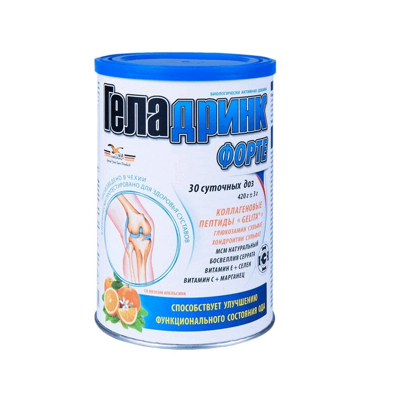 Изображение товара Геладринк Форте порошок апельсин для поддержки суставов 420 г