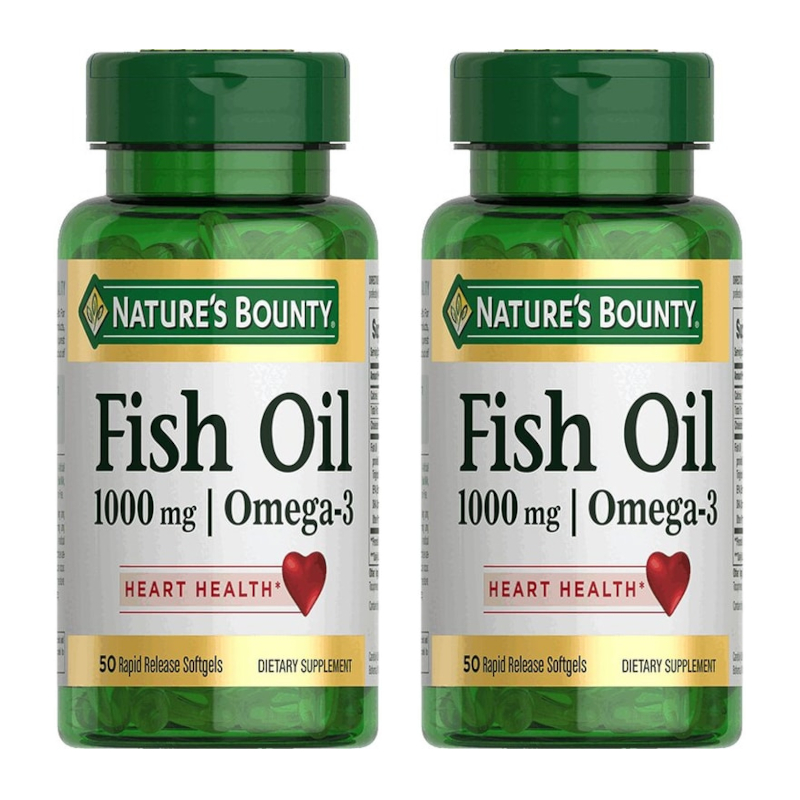 Изображение товара Набор 2Х Nature's Bounty Рыбий жир 1000 мг Омега-3 капсулы 50 шт