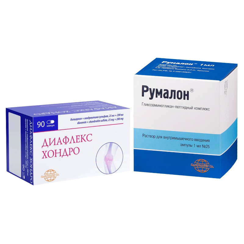 Изображение товара Набор Румалон + Диафлекс Хондро набор для суставов Изображение товара Набор Румалон + Диафлекс Хондро набор для суставов