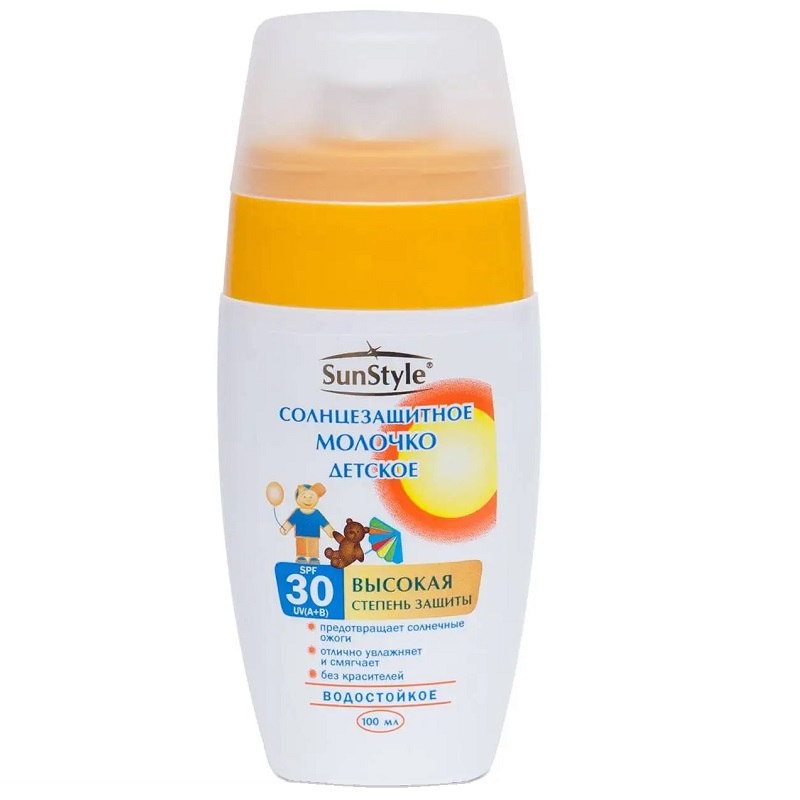 SunStyle молочко-спрей солнцезащитное SPF 30 для детей 100 мл