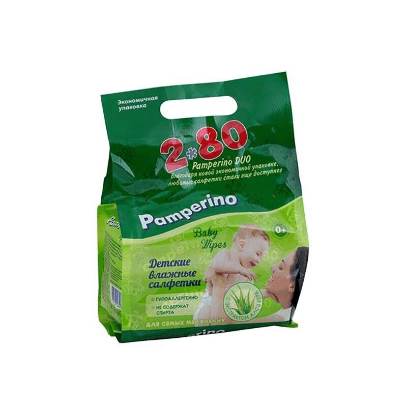 Изображение товара Памперино салфетки влажные для детей 80 штх2