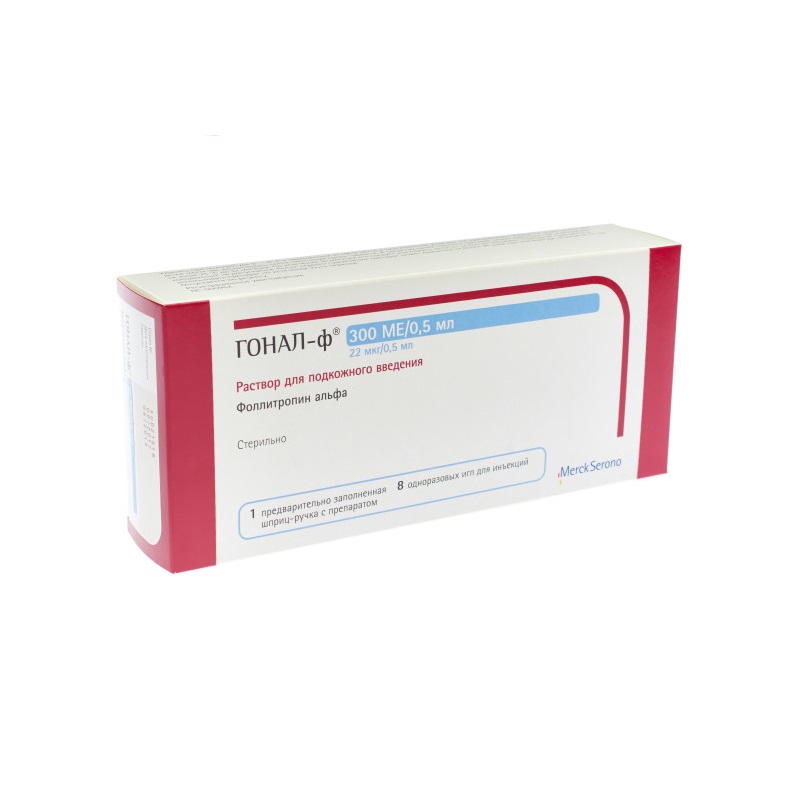 Изображение товара Гонал-Ф 300 МЕ раствор для подкожного введения шприц-ручка 1 шт + иглы 8 шт