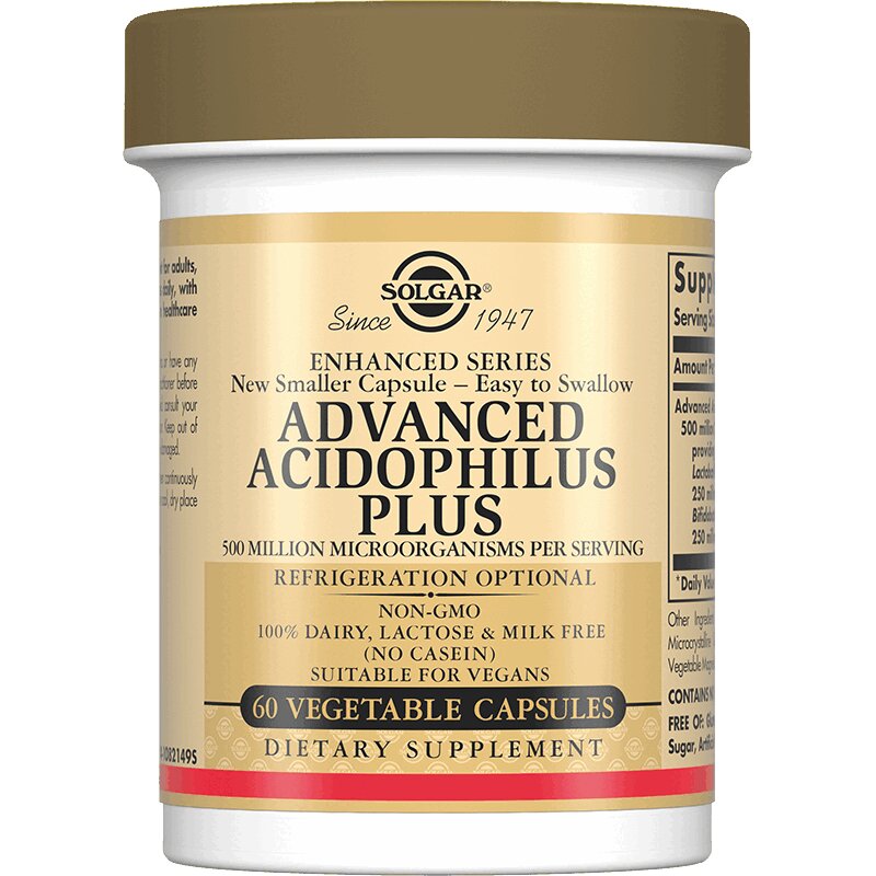 Изображение товара Капсулы Ацидофилус Плюс для поддержки кишечной микрофлоры 60 шт Solgar