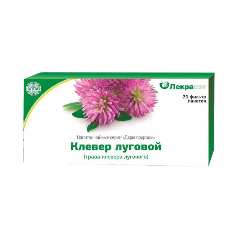 Изображение товара Клевер луговой трава фильтр-пакеты 1,5 г 20 шт натуральный травяной чай
