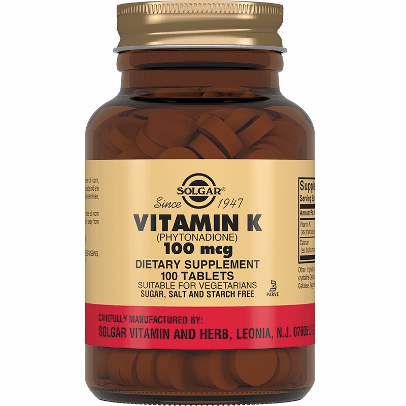 Solgar Витамин К 100 мкг таблетки 100 шт витамин d3 детримакс тетра 4000ме таблетки 60 шт