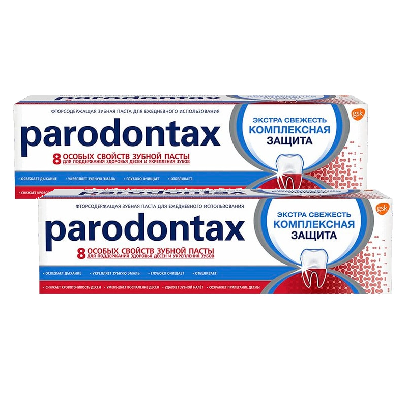 Изображение товара Набор зубных паст Parodontax 2х 75 мл комплексная защита экстра свежесть