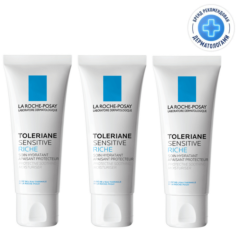 Изображение товара Набор 3Х La Roche-Posay Toleriane Sensitive Riche — увлажняющий крем для чувствительной кожи 40 мл